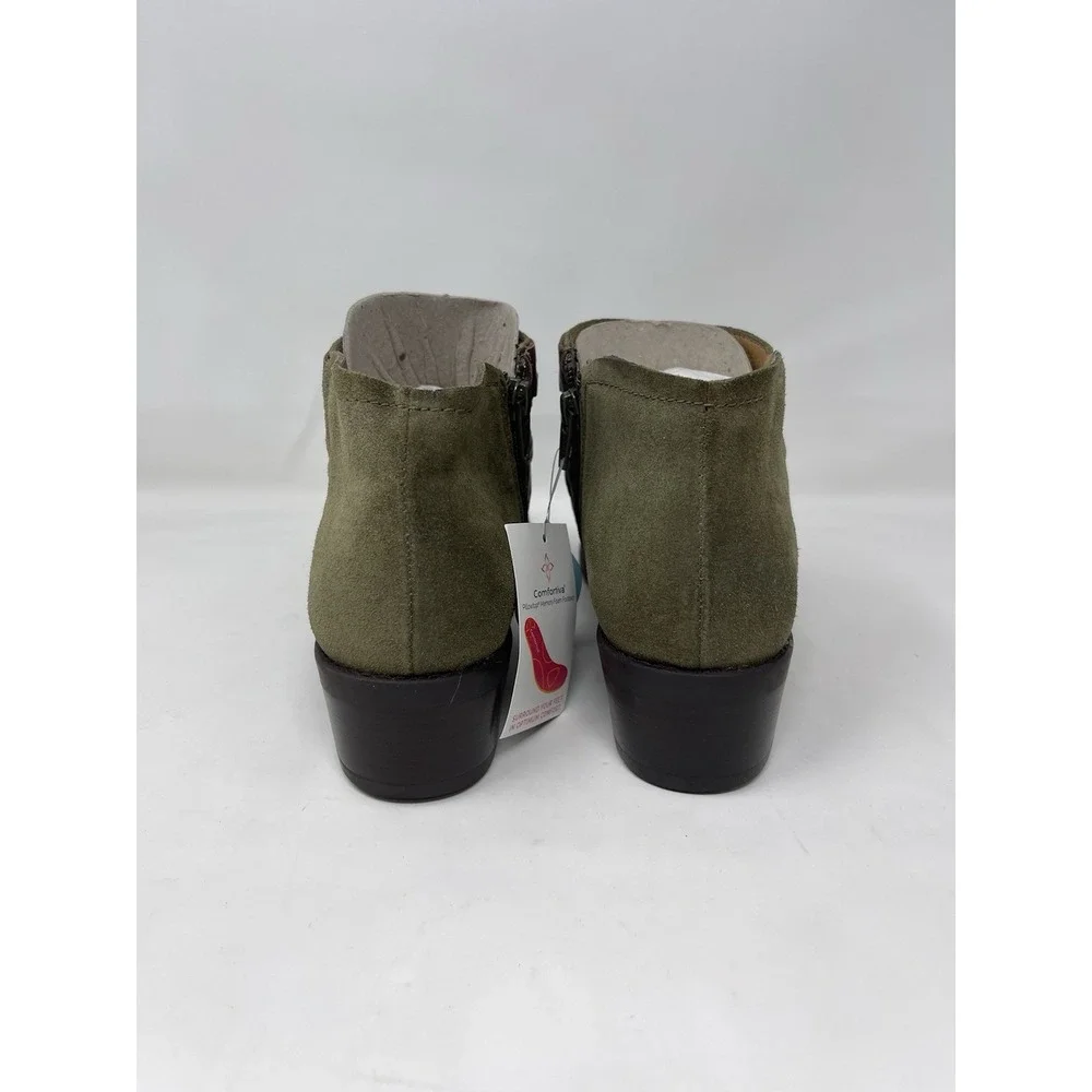 Comfortiva 8W Corliss Green Suede Boho Cottagecore Fairycore NWB *See Photos